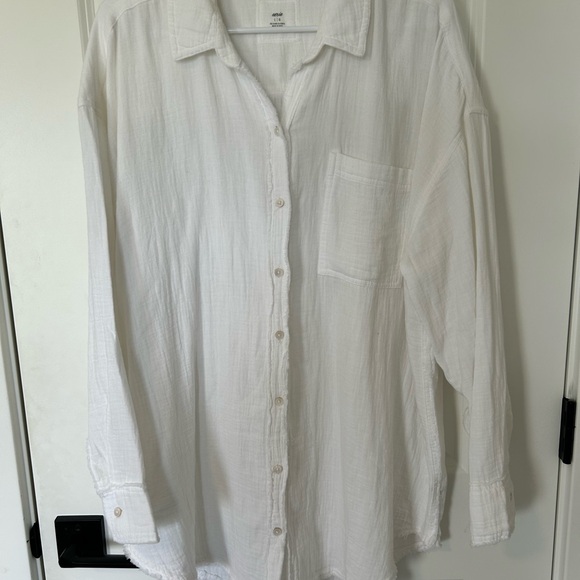 Aerie White, Oversized Shirt - Picture 4 of 13